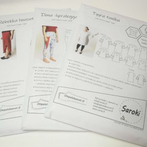 Paperinen ompelukaava on helppo, kun ei tarvitse itse tulostaa ja kasata kaavaa A4 papereista