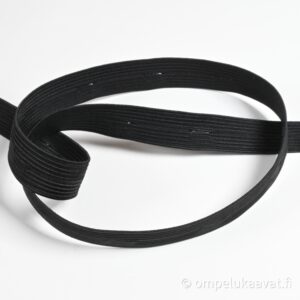 Reikäkuminauha musta