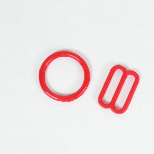 renkaat ja säätimet 15 mm leveälle nauhalle punainen