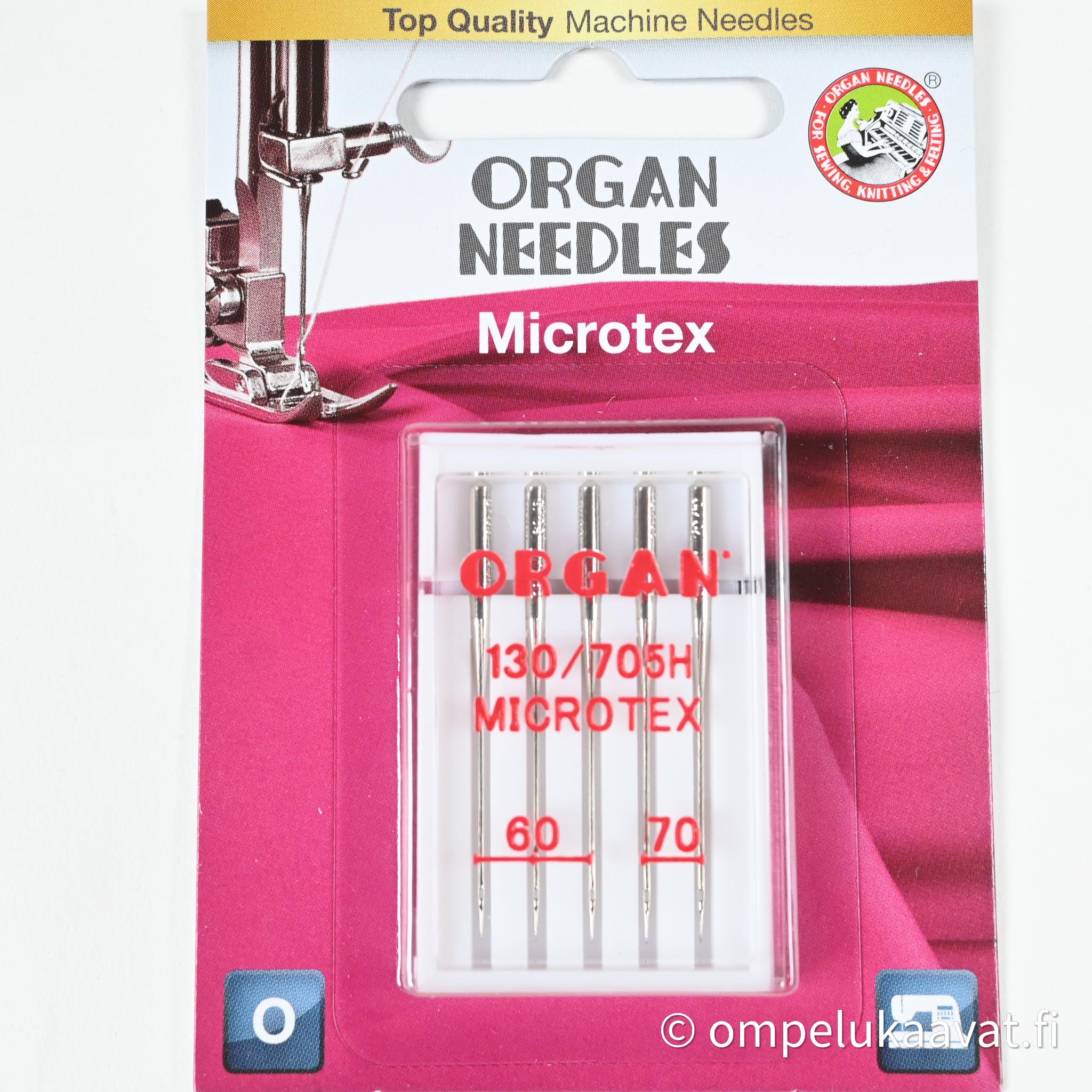 Aghi Per Macchina Da Cucire Organ Microtex - Confezione Da 5 (3xGr. 60 + 2xGr. 70)