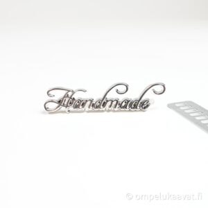 Handmade teksti ompelumerkki metallia