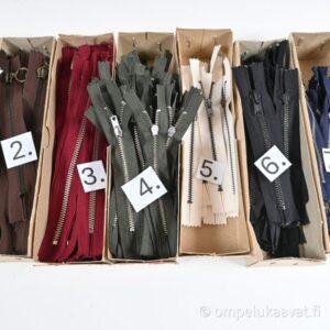 Lyhyet metalli vetoketjut