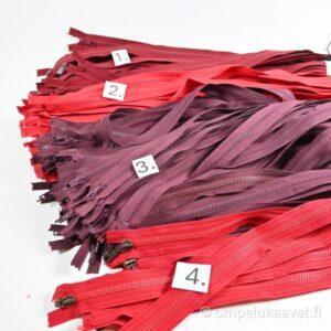 muovi vetoketju punaiset