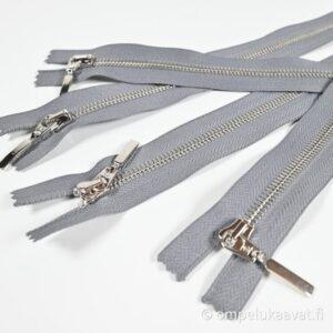 Metalli vetoketju harmaa