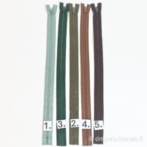 spiraalivetoketju vihreä ja ruskea 4 mm vetoketju pituus 35 cm