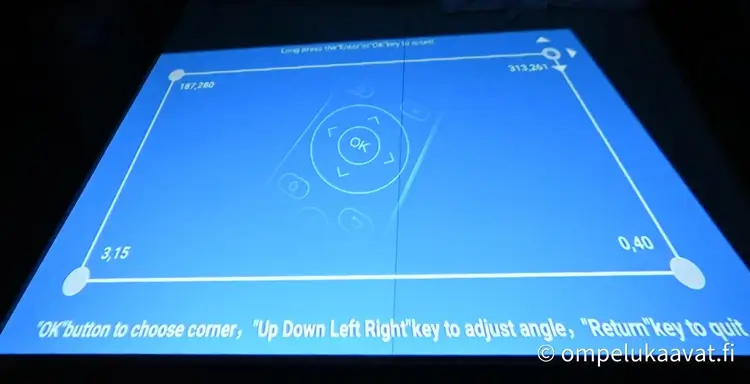 projektorikaavan kalibrointi