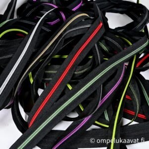 Metrivetoketju, mustapohja eri värisiä ketjuja