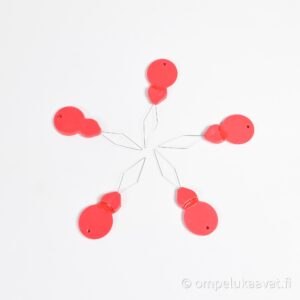langanpujottaja 5 kpl punainen
