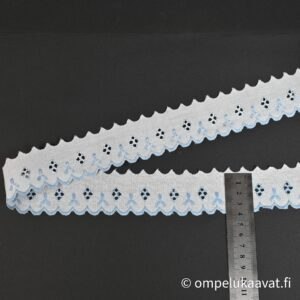 Brodyyri vaaleansininen valkoinen