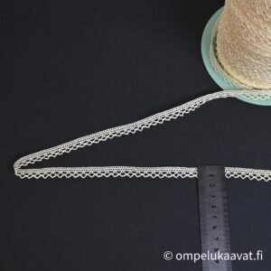 Teollisuudenylijäämä pitsi vaaleankeltainen 1,3 cm