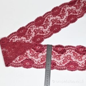 Teollisuudenylijäämä viininpunainen pitsi 12,8 cm
